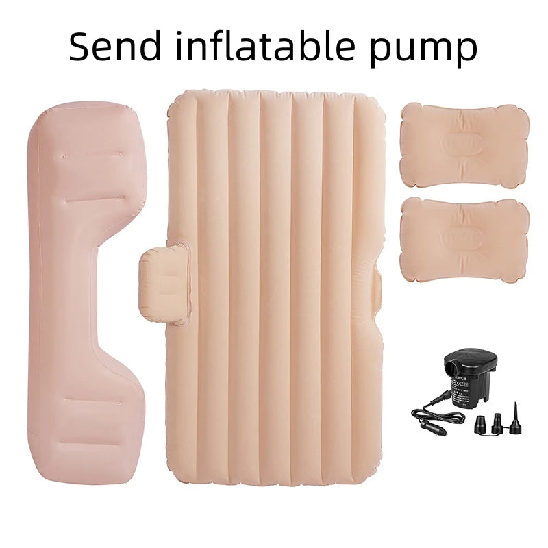 Car inflatable SUV car backseat sleeping travel air mattress bed.