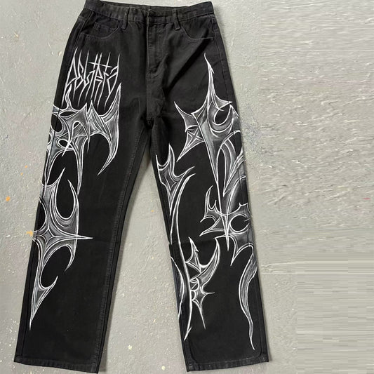 Black Jeans Graffiti Style For Men