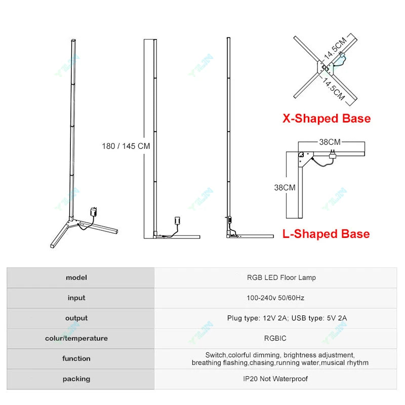 Heightening 180CM Smart Floor Lamp