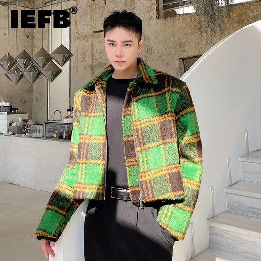 Men's Woolen Plaid vintage fashion