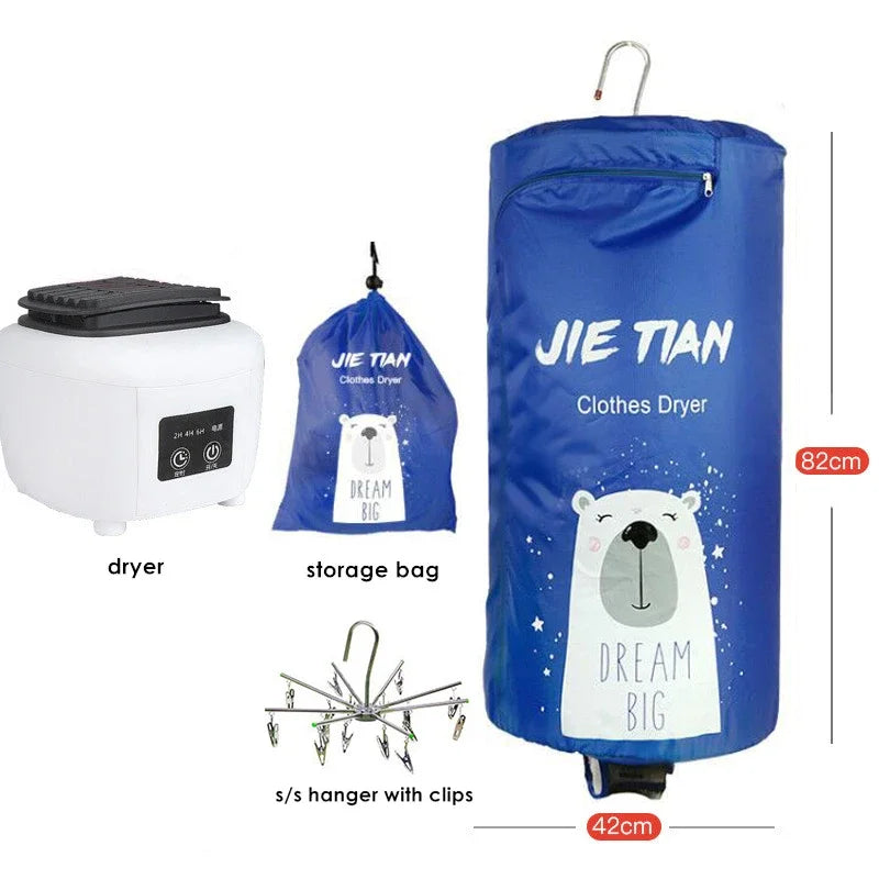 220V Electric Clothes Dryer Portable Stainless Steel