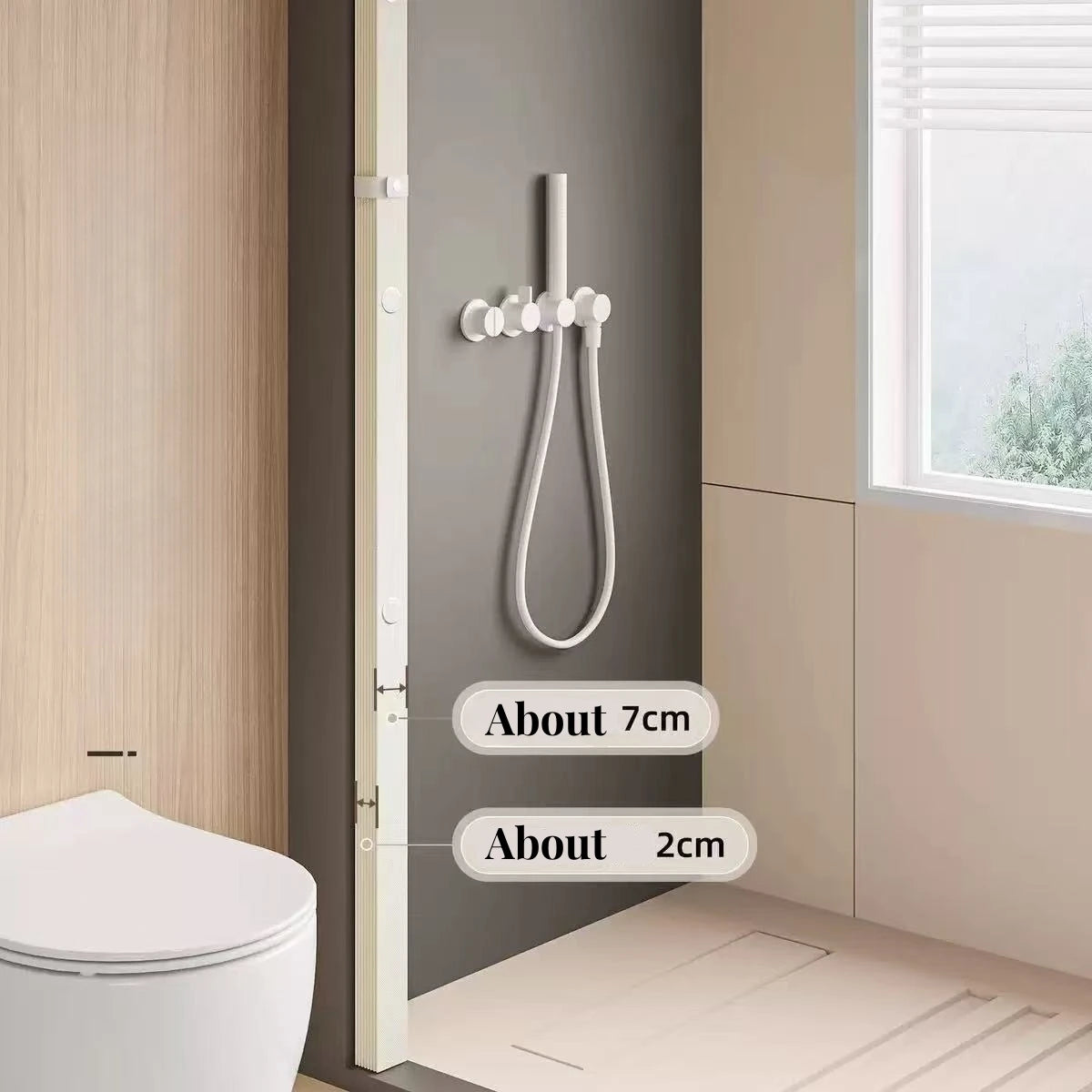 Shower Curtain Luxury Toilet Bathroom  Waterproof