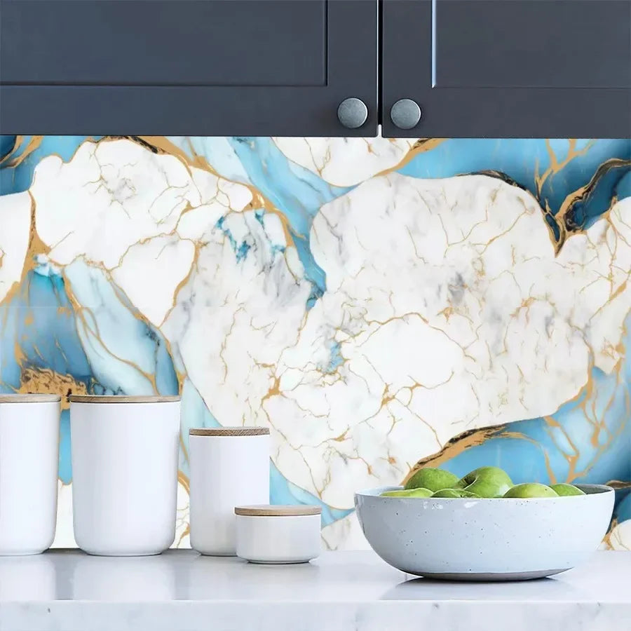 Marble Kitchen Peel and Stick Wallpaper Self-adhesive