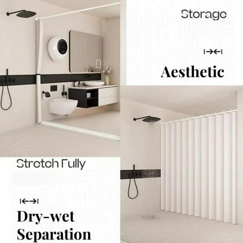 Shower Curtain Luxury Toilet Bathroom  Waterproof