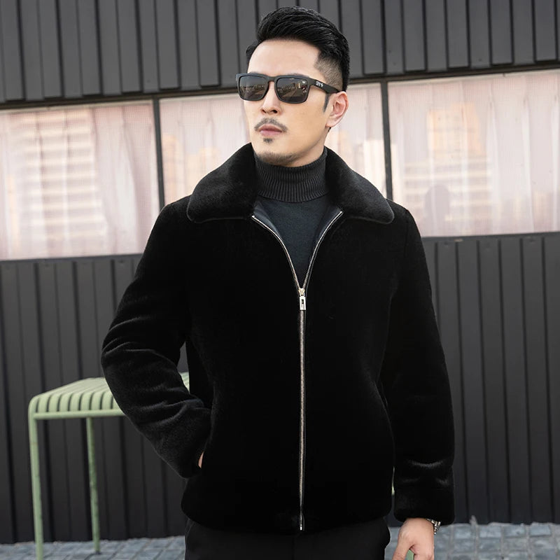 Mink Fleece Thickened Coat For Men's