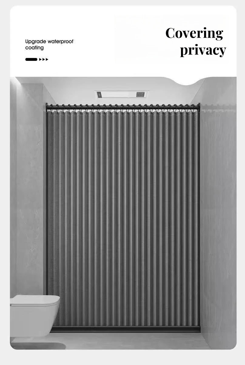 Shower Curtain Luxury Toilet Bathroom  Waterproof