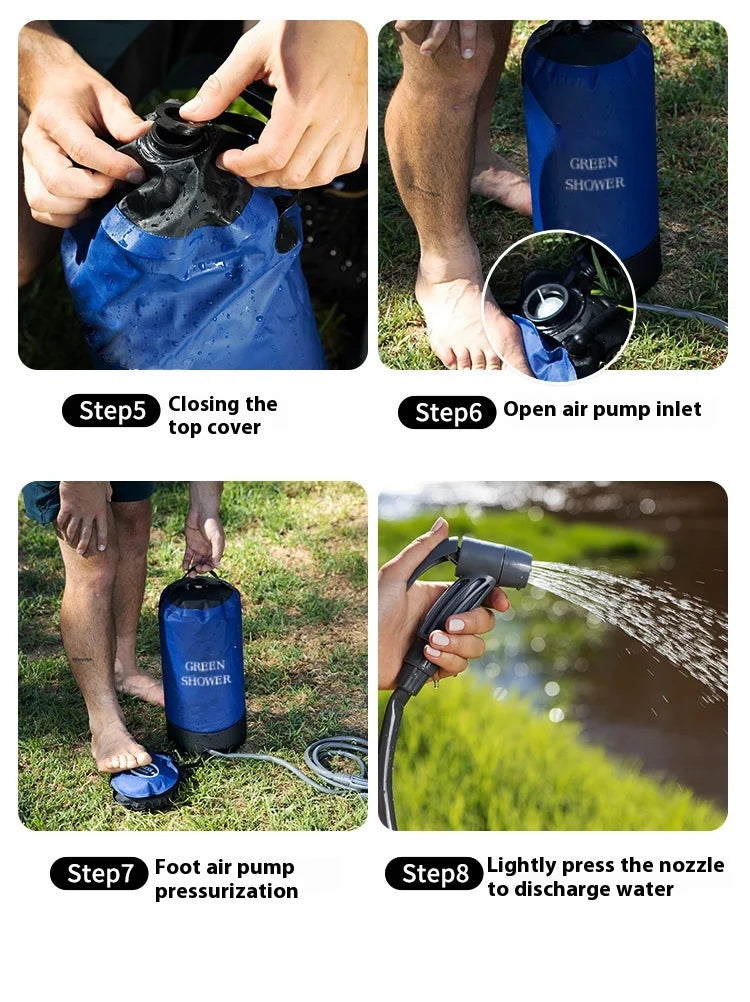 Shower Portable 11L Inflatable Water Bag Camping