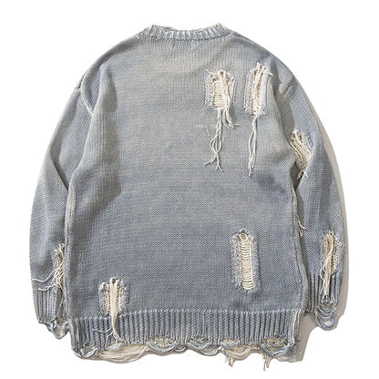 Distressed Knitted Sweaters Mens