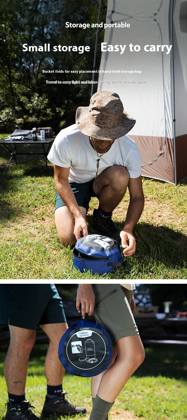 Shower Portable 11L Inflatable Water Bag Camping