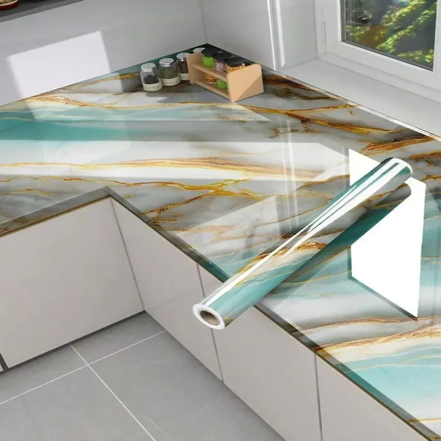 Marble Kitchen Peel and Stick Wallpaper Self-adhesive