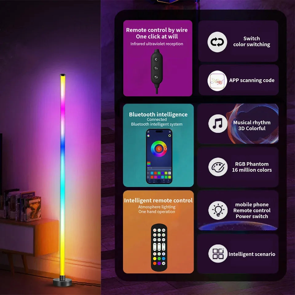 Smart LED Floor Lamp RGB Remote & APP Control Music