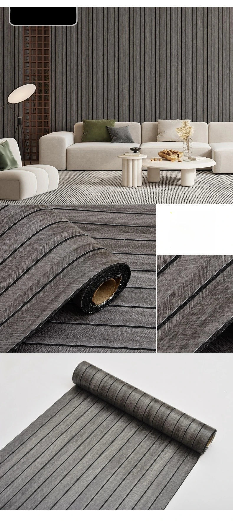 3D Faux Grille Peel and Stick Wallpaper