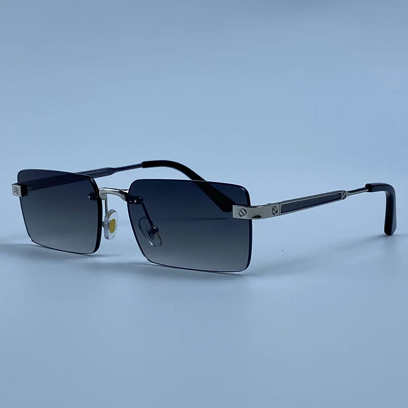 Rimless Rect Men Sunglasses