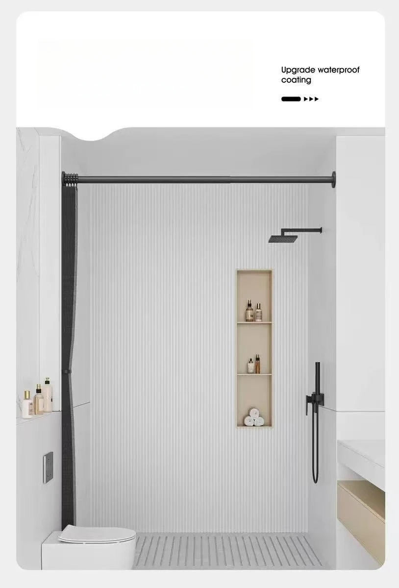 Shower Curtain Luxury Toilet Bathroom  Waterproof
