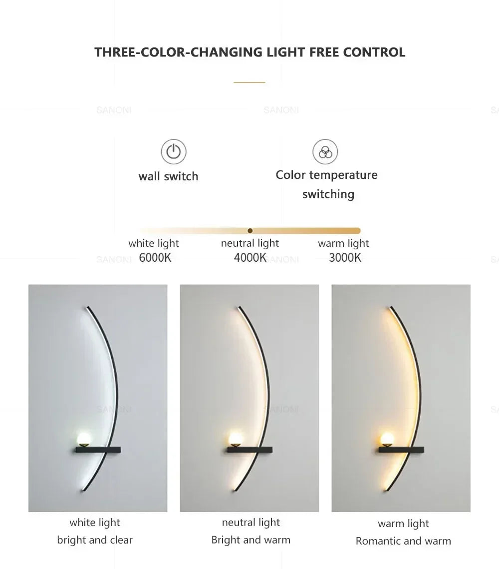 LED Wall Lamps Minimalist Stripes