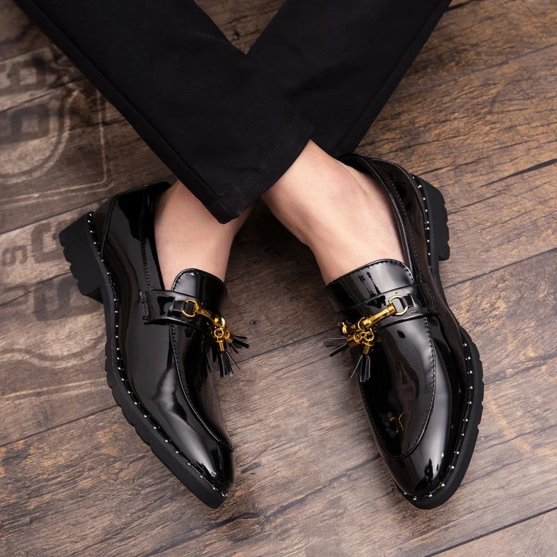 Mens loafers leather Mocassin