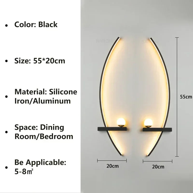 LED Wall Lamps Minimalist Stripes