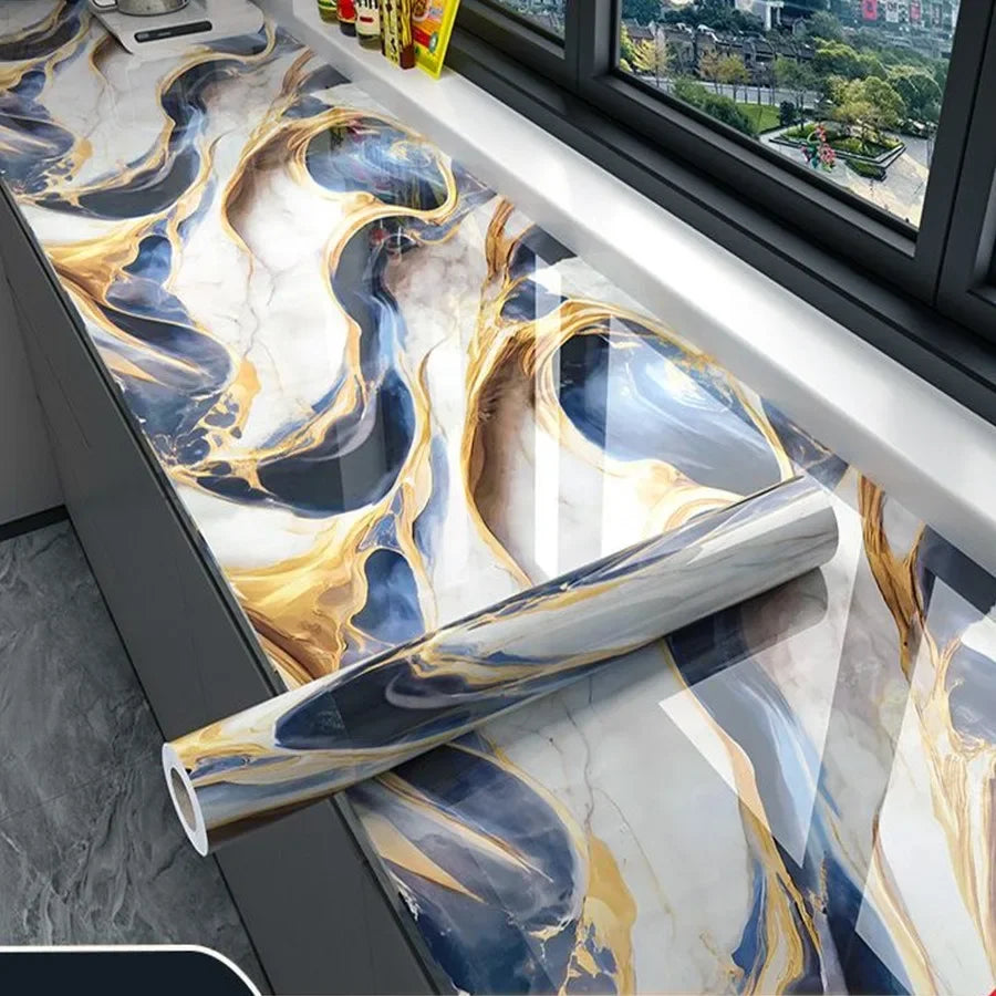 Marble Kitchen Peel and Stick Wallpaper Self-adhesive
