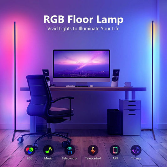 2PC/1PC LED Floor Lamp with APP/Remote Control