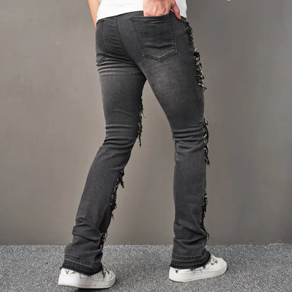 Slim Straight men Jeans Streetwear