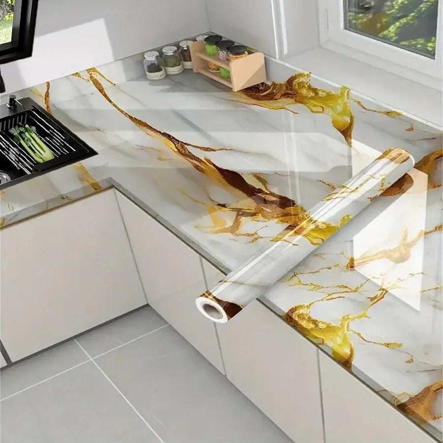 Marble Kitchen Peel and Stick Wallpaper Self-adhesive