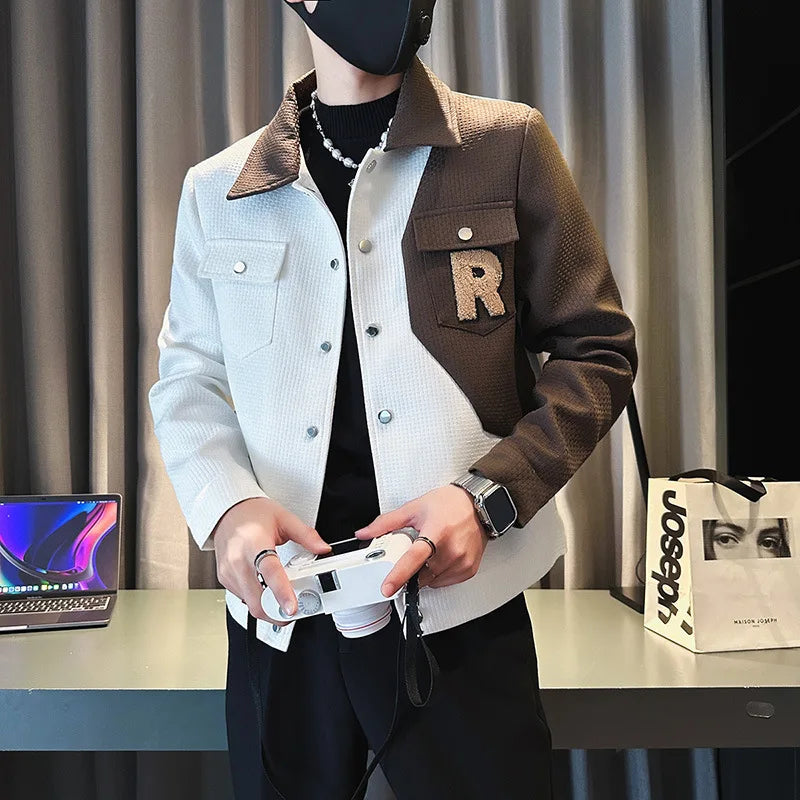 Men's Fashion Flip Collar Casual Jacket