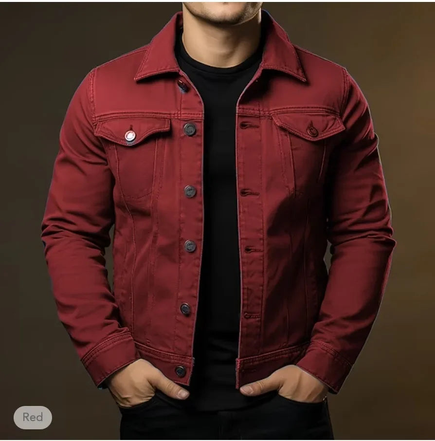 Men Casual Washed  Tooling Jacket