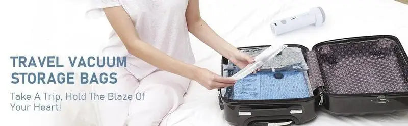 Vacuum Bags for Travel with Rechargeable Air Pump