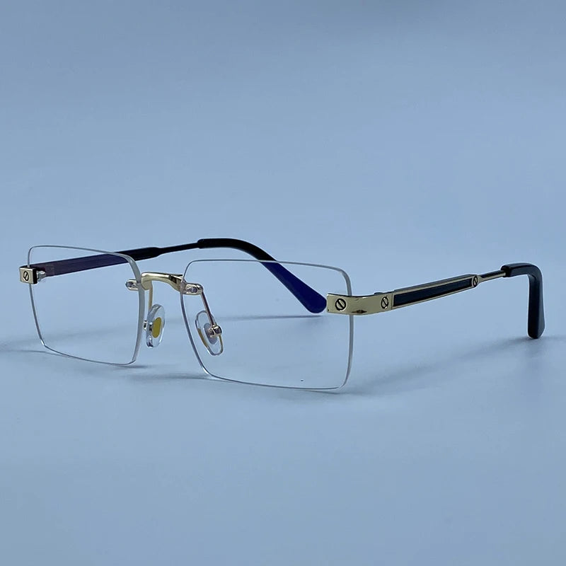 Rimless Rect Men Sunglasses