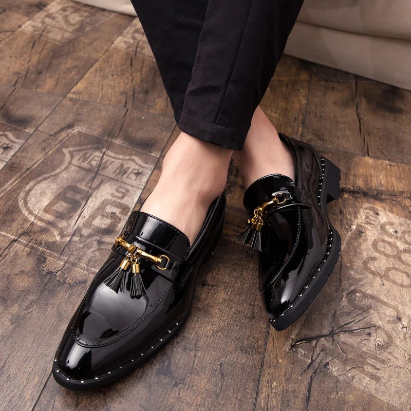 Mens loafers leather Mocassin