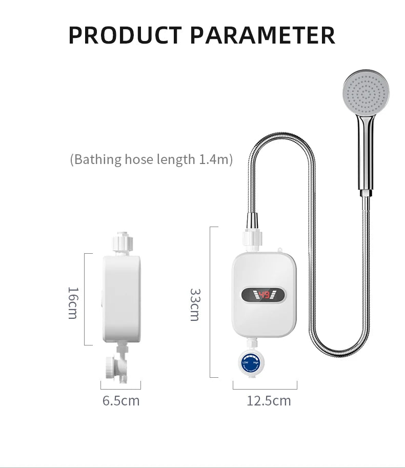 3500W Electric Mini Instant Hot Water Heater Bathroom Faucet