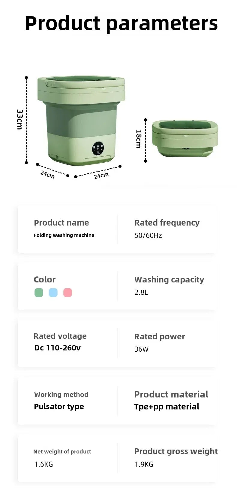 Portable Washing Machine,Spin Dryer For Socks Underwear Panties