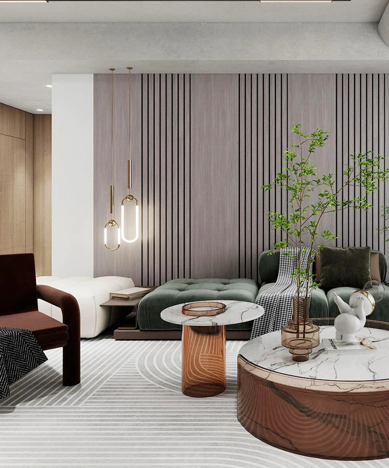 Half Grille Peel Adhesive Wallpaper Stripe 3D Thick