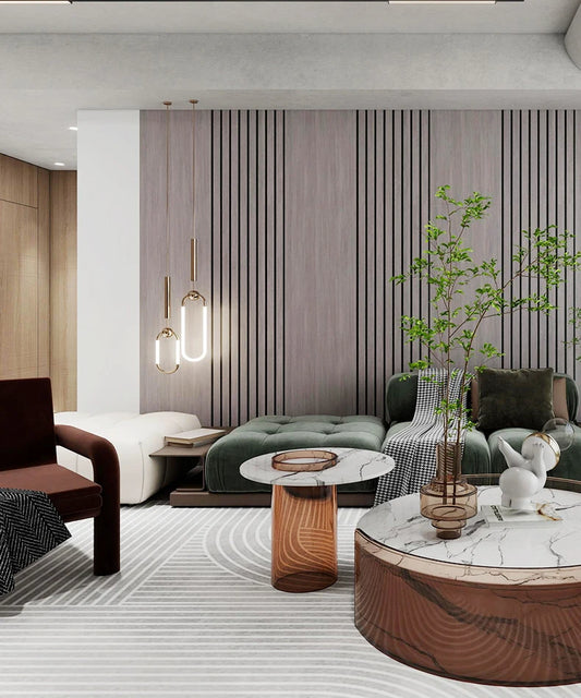 Half Grille Peel Adhesive Wallpaper Stripe 3D Thick