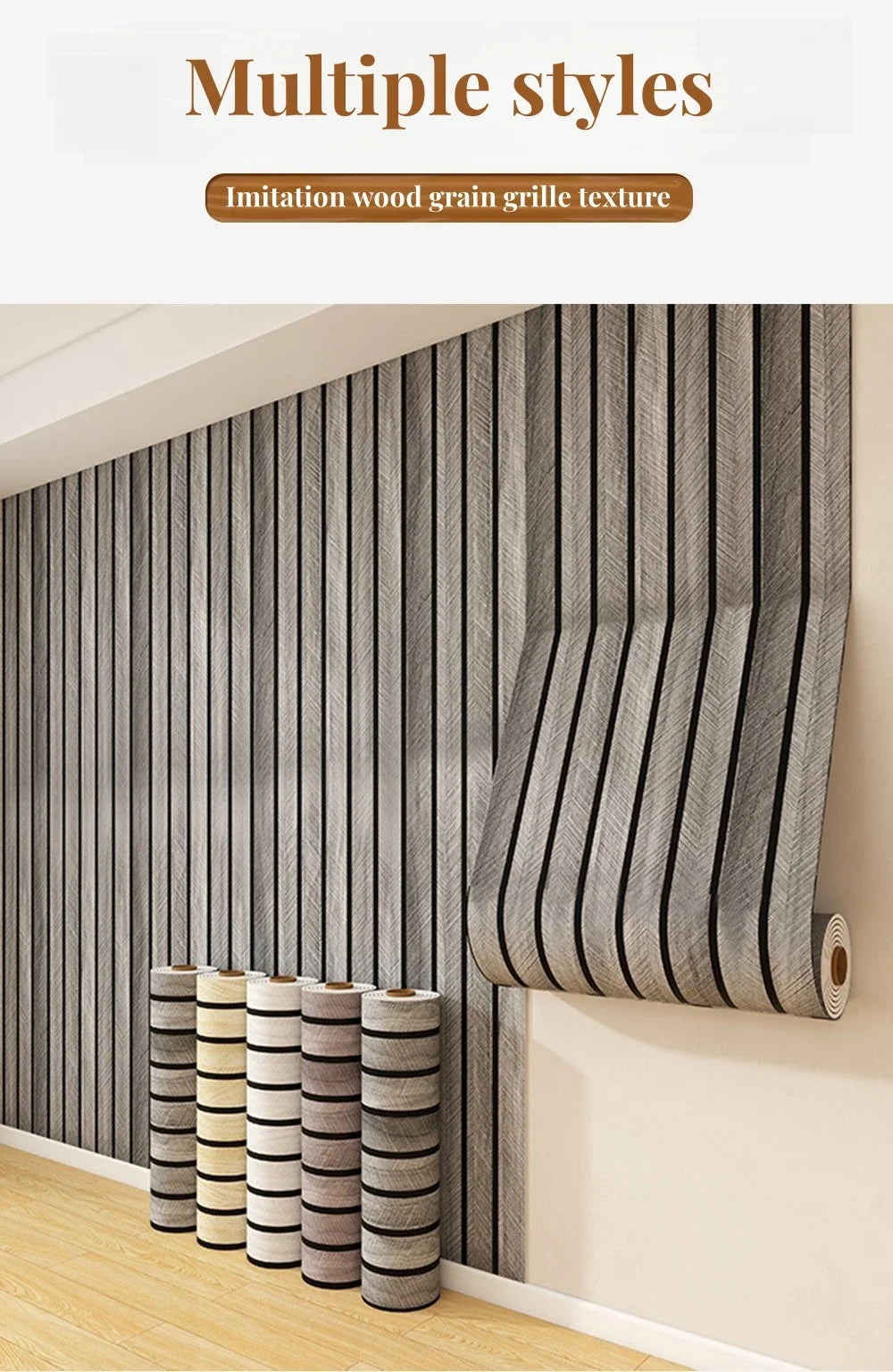 Wall Stickers Self Adhesive Grille wood grain