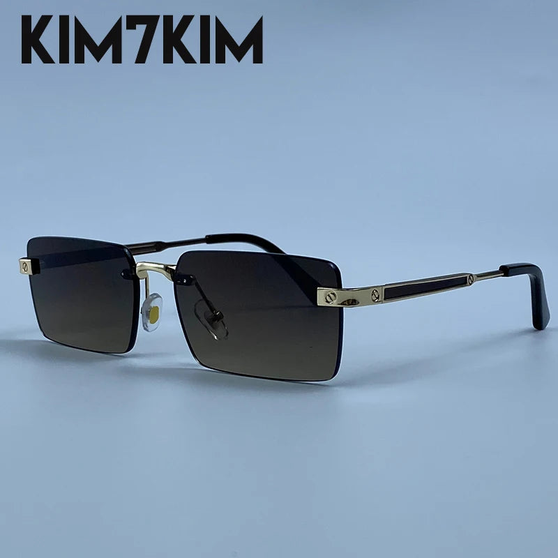 Rimless Rect Men Sunglasses