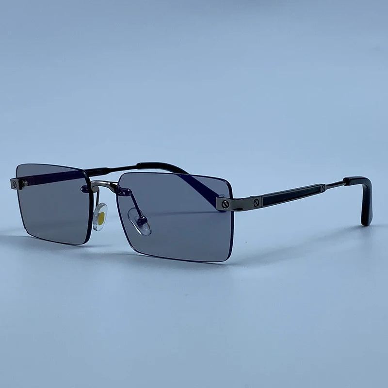 Rimless Rect Men Sunglasses