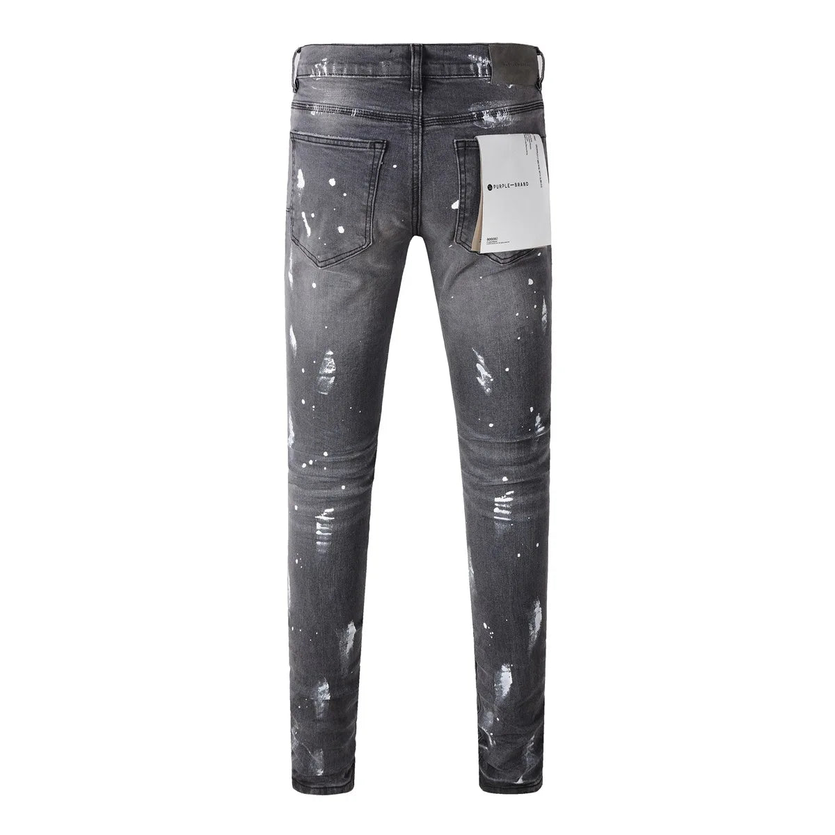 Slim jeans  Street Ripped Gray Paint