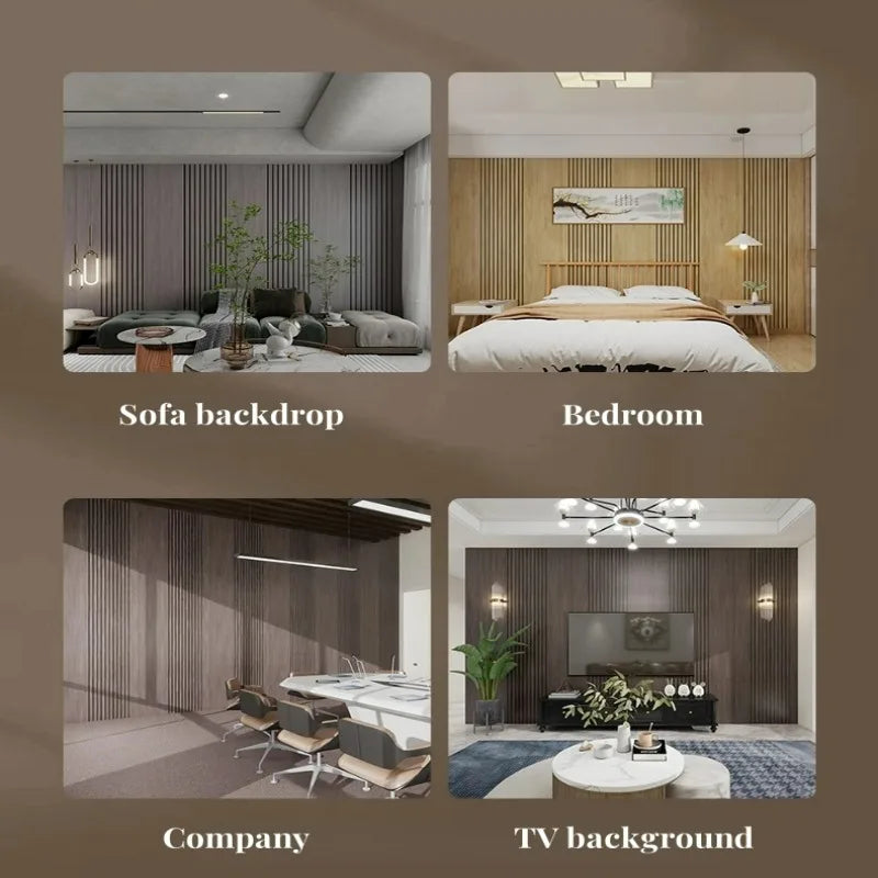 Half Grille Peel Adhesive Wallpaper Stripe 3D Thick