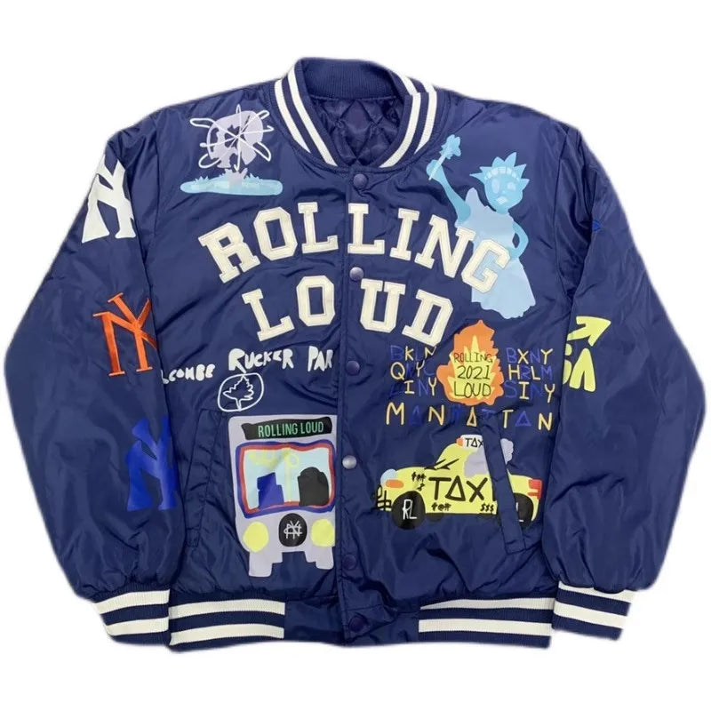 Baseball Jackets Men Embroidery