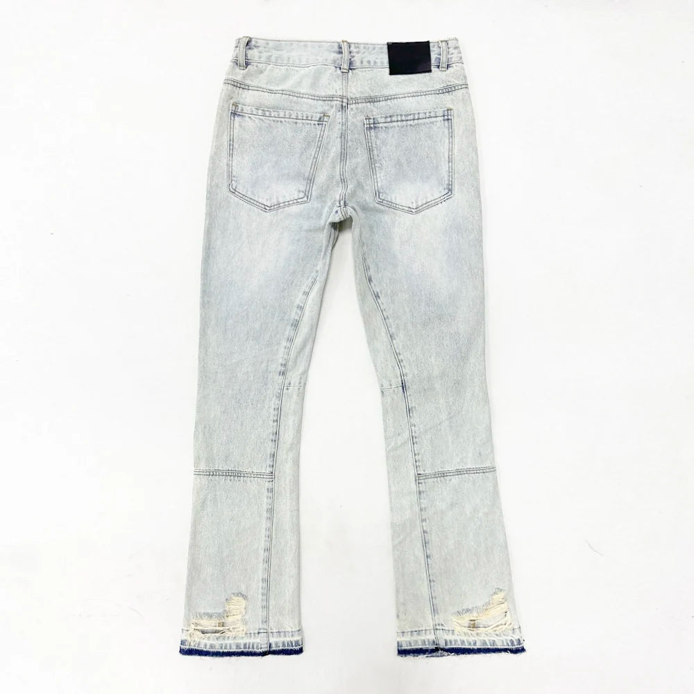 Men's Flared Jeans Weight Ripped