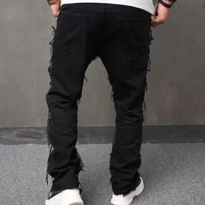 Men Jeans Straight Casual Denim Trousers