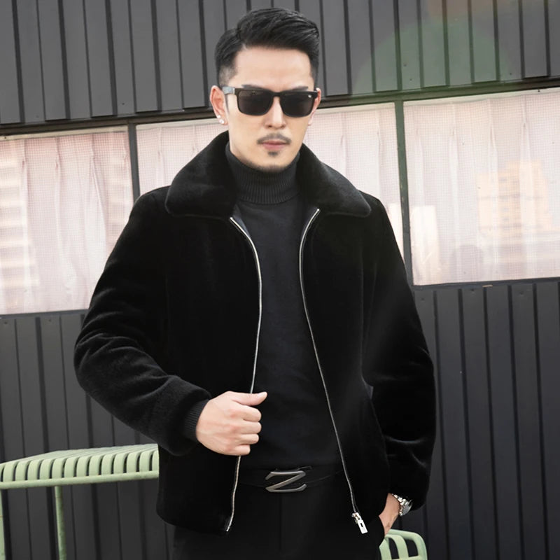 Mink Fleece Thickened Coat For Men's