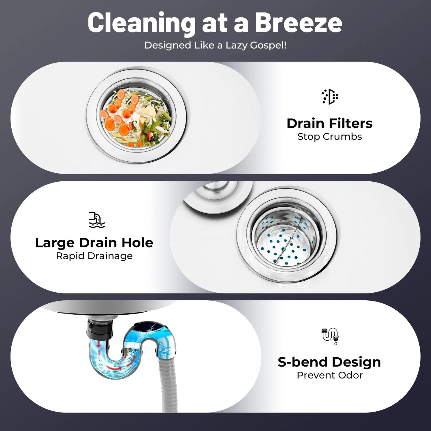 Kitchen Single Bowl Sink Free Standing Adjustable Faucet