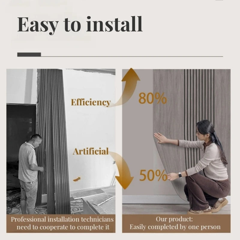 Half Grille Peel Adhesive Wallpaper Stripe 3D Thick