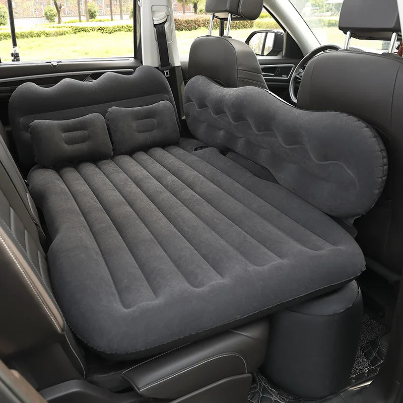 Car inflatable SUV car backseat sleeping travel air mattress bed.