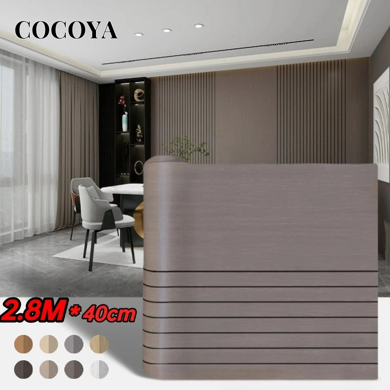 Half Grille Peel Adhesive Wallpaper Stripe 3D Thick