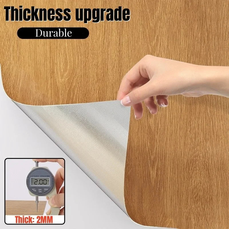 Wood grain Self Adhesive Wall Sticker Aluminum Film