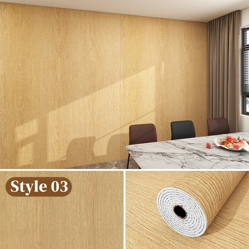 Wood grain Self Adhesive Wall Sticker Aluminum Film