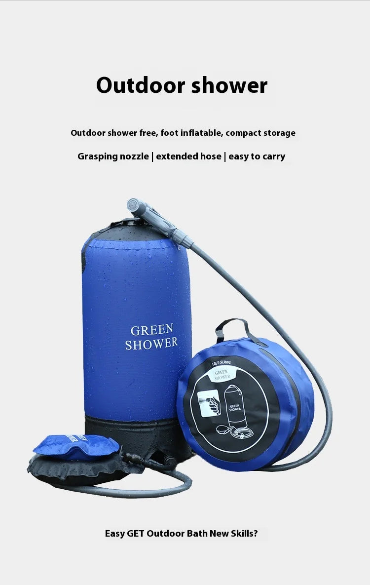 Shower Portable 11L Inflatable Water Bag Camping